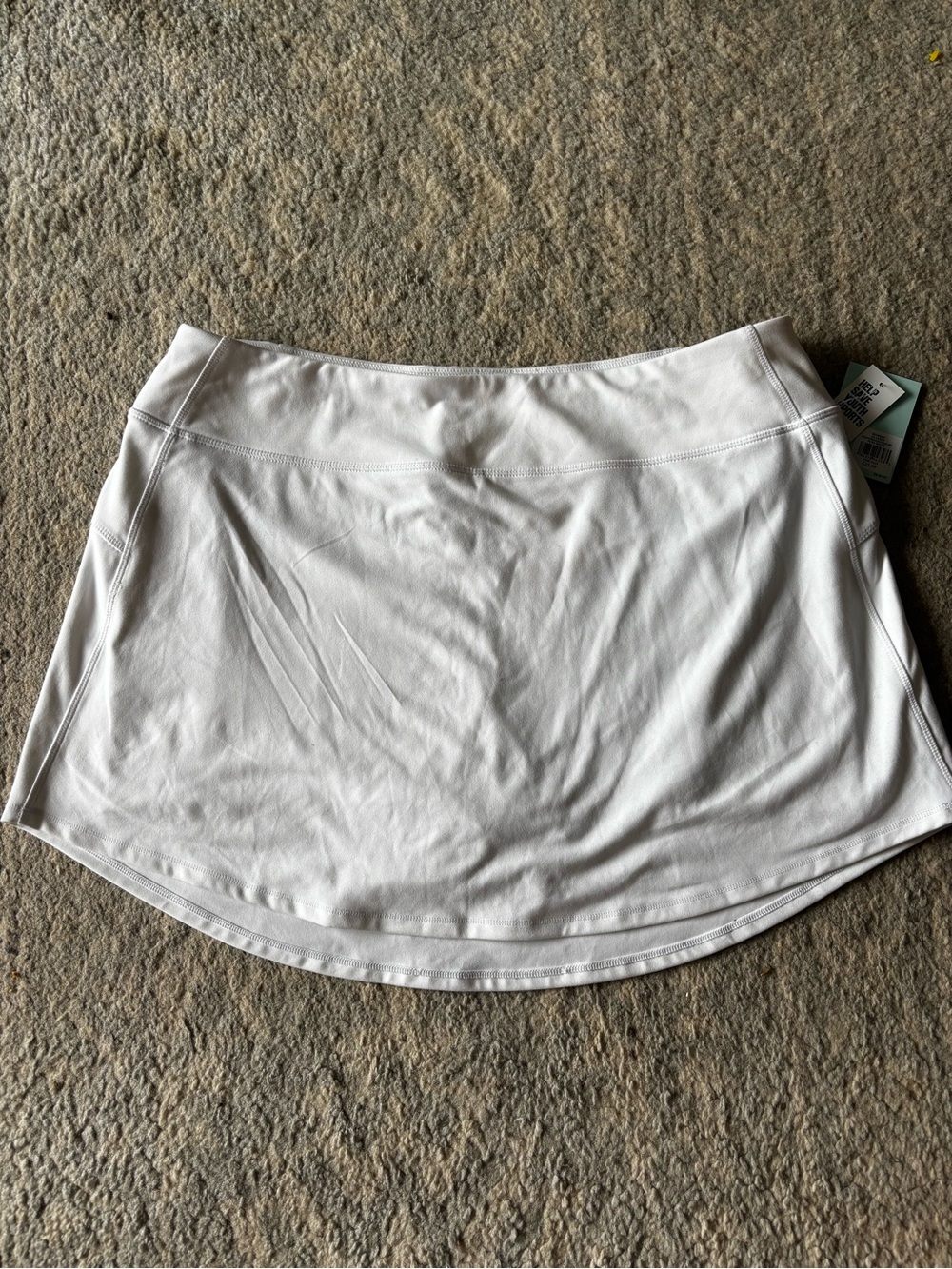 Women’s White Active Skort - Comfortable Layered Skirt